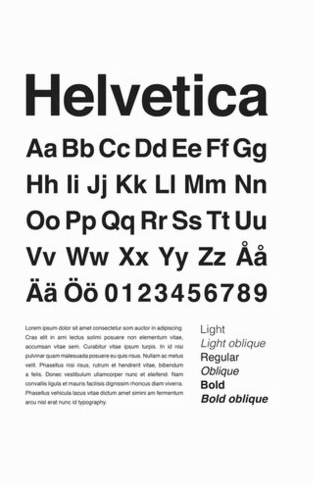 tipografía Helveica